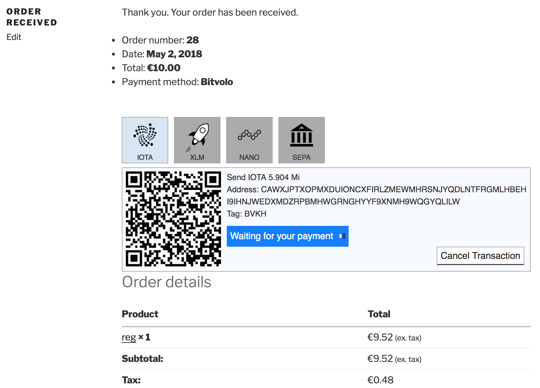 woocommerce crypto payments